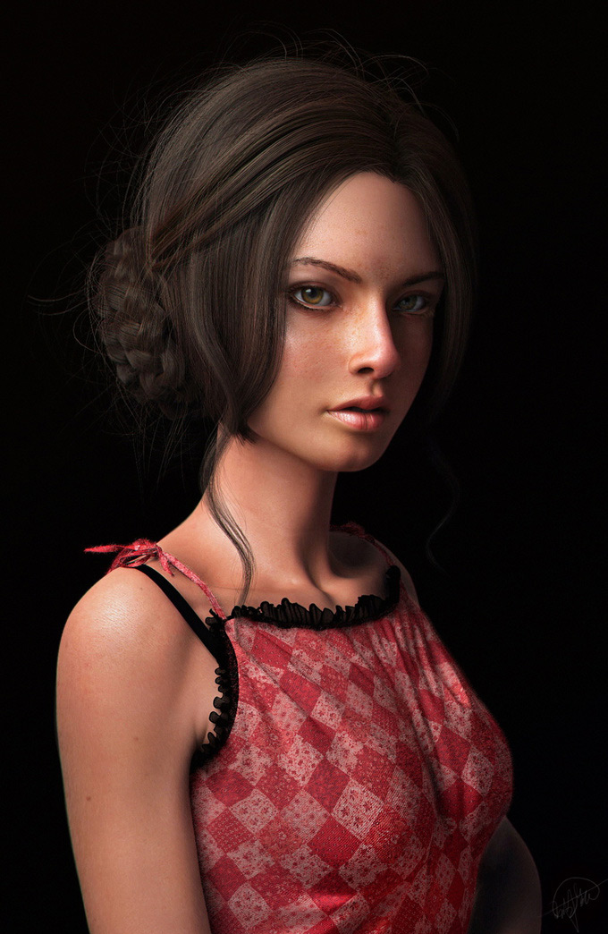 Girl Face 3D Model Free Download