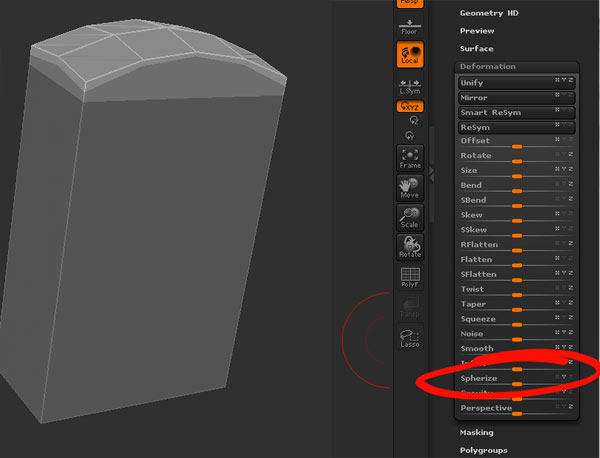 cant fill some objects with material zbrush
