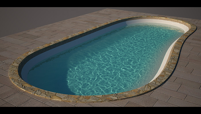 How to swimming pool model with max - 3DM3.com