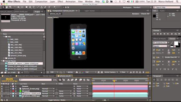 Tutorial “Cinema 4d to After Effects”