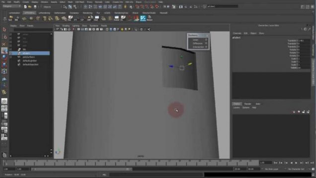 Animated Boolean in Maya