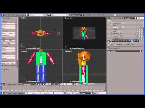 Tutorial “Adding a Rig to a Simple Model and Constraining Knee and Elbow Joints”
