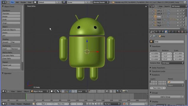 Tutorial “Modeling The Google Android in Blender”