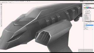 Tutorial “Drawing spaceship from sketch”