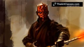 Digital painting tutorial: Darth Maul