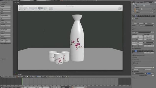 Making a sake set in Blender 3d (Part1)