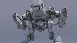 Zbrush, Hard surface Zmodeler, Modeling 3D robot mech (PART2)