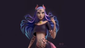Purple Girl Speed Sculpting